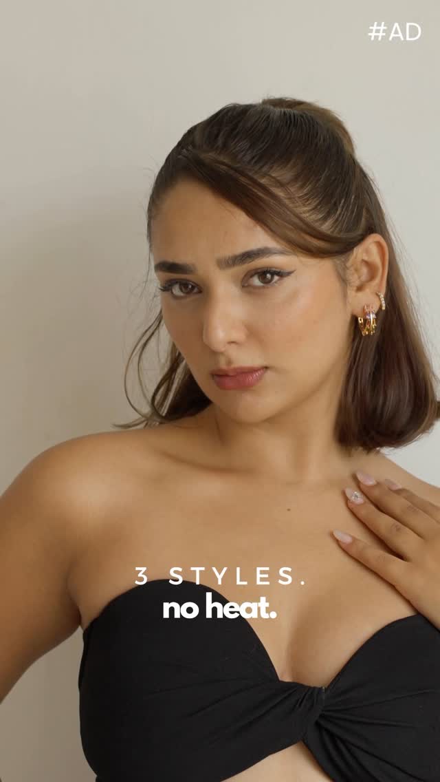 Instagram post by @avantikaitis for TRESemmé. Caption reads: Straight hair, zero heat? Yes please 💁‍♀️
This....