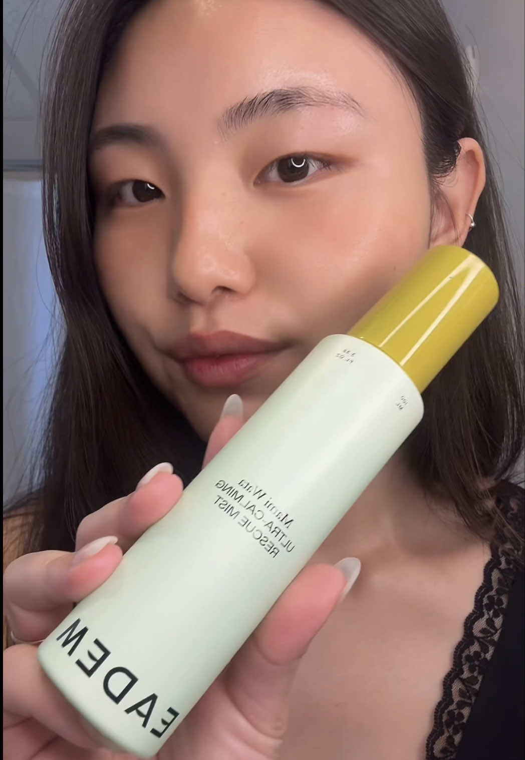 TikTok post by @ginaseooo for Eadem. Caption reads: [...] makes me look THIS glowy & healthy like....