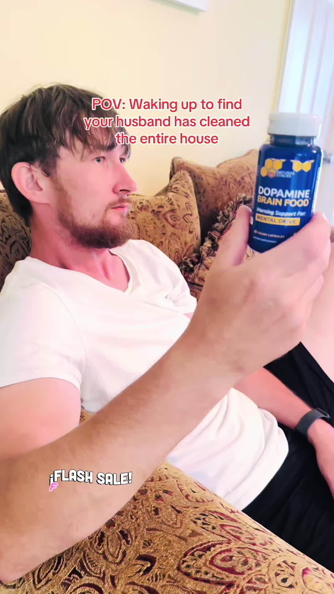 TikTok post by @jaznchris7 for Natural Stacks. Caption reads: [...] #productivity #nootropics @Natural Stacks.
