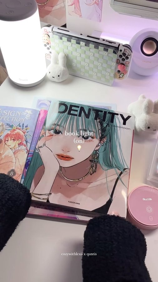 Instagram post by @cozywithlexii for Quntis. Caption reads: [...] bar for my monitor and im so happy with....