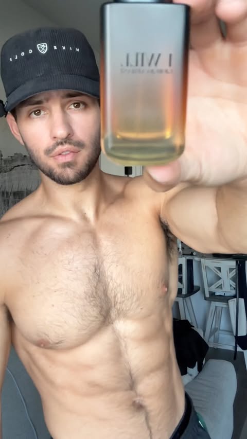 Instagram post by @aaronnowenn for Giorgio Armani. Caption reads: Thanks for the cologne @giorgioarmani....