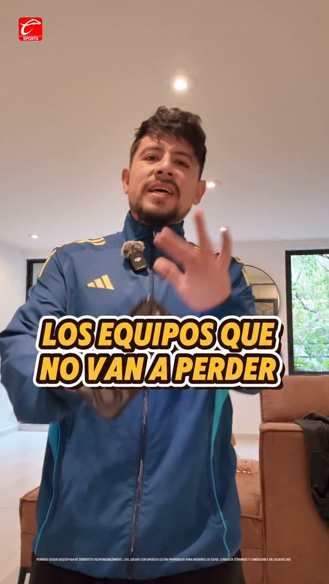 Instagram post by @paquideus for Caliente.mx. Caption reads: Los equipos que no van a perder esta jornada de la....