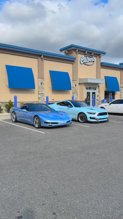 Instagram post by @fullthrottleaddicts for RAXTiFY. Caption reads: Culver’s newest sponsor #mustang #ford #mustanggt....