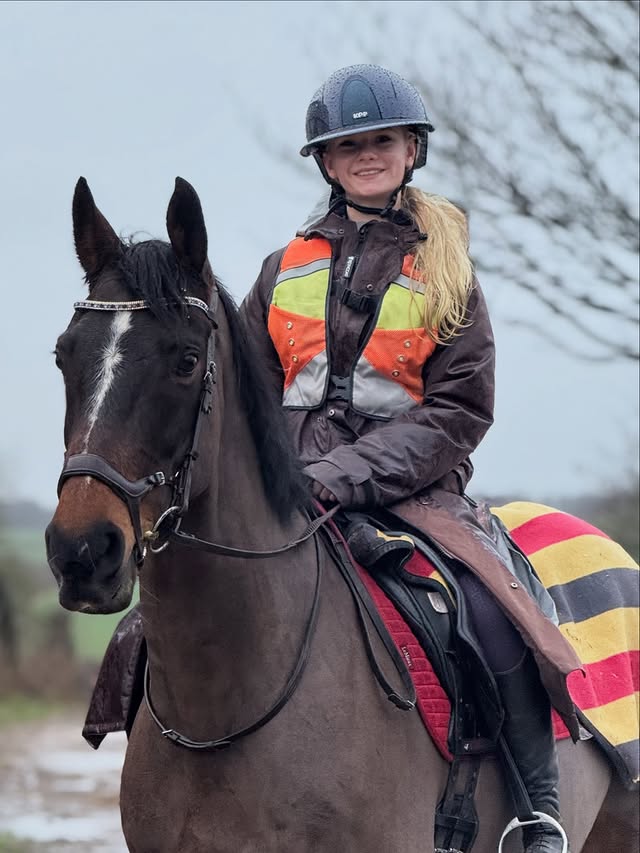 Instagram post by @phoebe_thewildcardponies for Equi Light. Caption reads: Well, that certainly turned a wet and dreary....