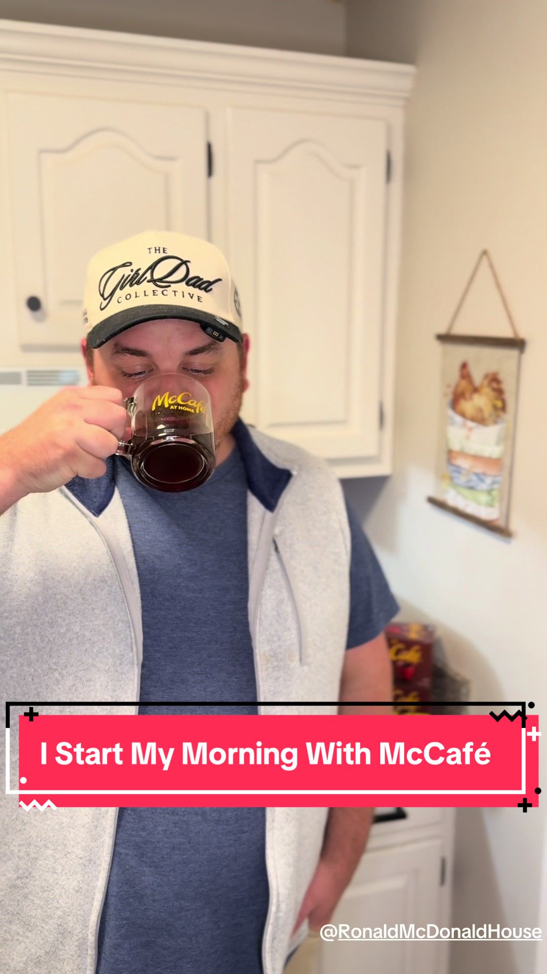 TikTok post by @jgpunfiltered for Keurig. Caption reads: #ad Starting my morning with McCafé at Home means....