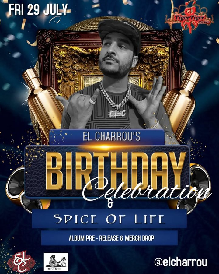 Instagram post by @elcharrou for Def Jam Recordings. Caption reads: SPICE OF LIFE: The Album by El Charrou....