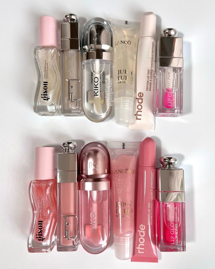 Instagram post by @georgiachan1 for Gisou. Caption reads: [...] is your vibe? 💗 @diorbeauty @gisou....