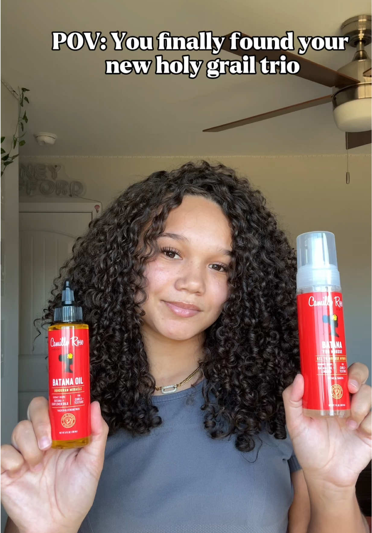 TikTok post by @sydscurlsss for Camille Rose. Caption reads: 👩🏽‍🦱 I’ve partnered with @Camille Rose to show....