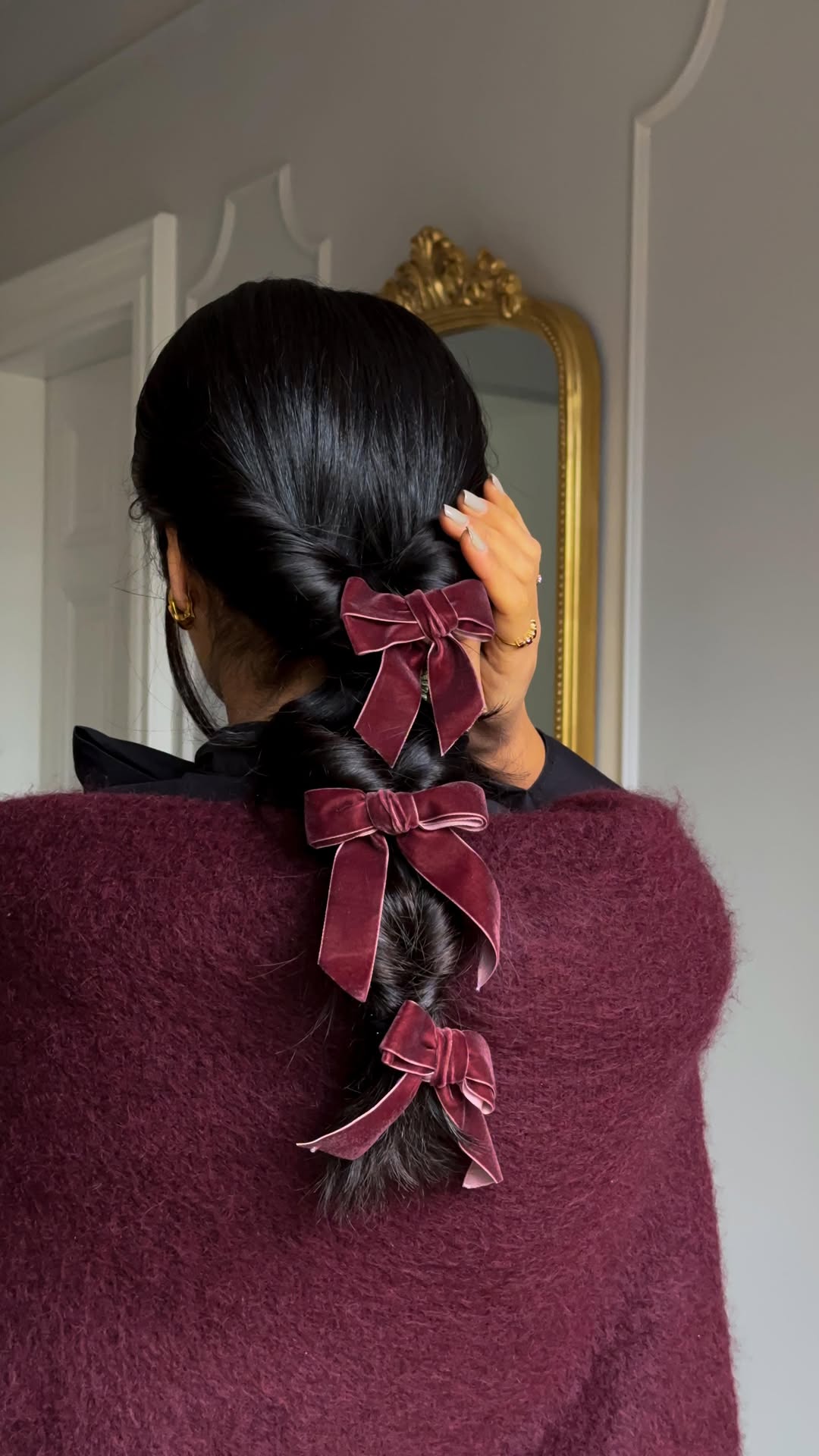 Instagram post by @lale.temori for John Frieda. Caption reads: The bow season is officially here! 🎀 what do you....