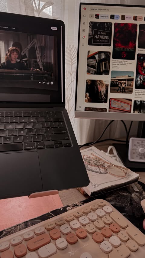 Instagram post by @wordsbyde for Penguin Teen. Caption reads: Will Byers 🤝 Finn Adler! The book is called This....