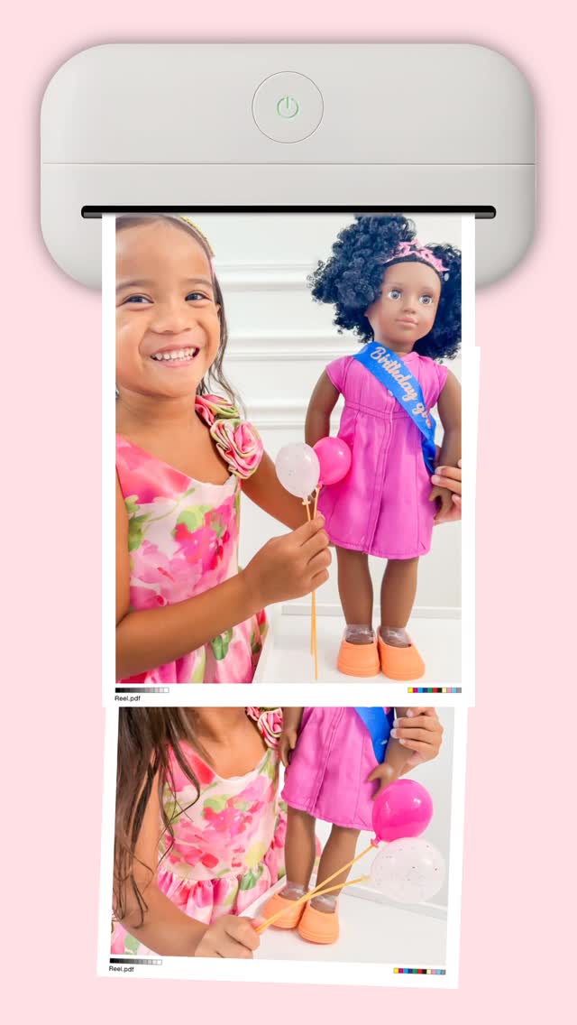 Instagram post by @seth_and_sofia for Our Generation Dolls. Caption reads: ✨ Nothing beats the look on Sofia’s
face when she....