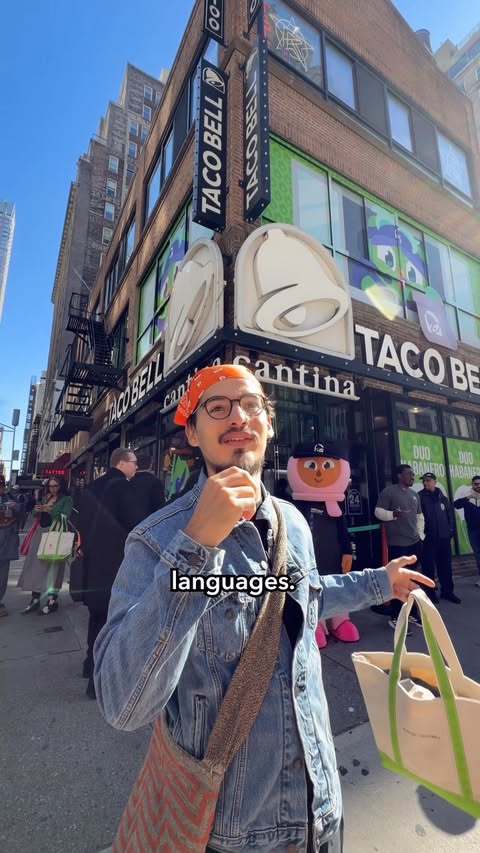Instagram post by @nicolasnuvan for Taco Bell. Caption reads: Party, Community, & Tacos at @tacobell....