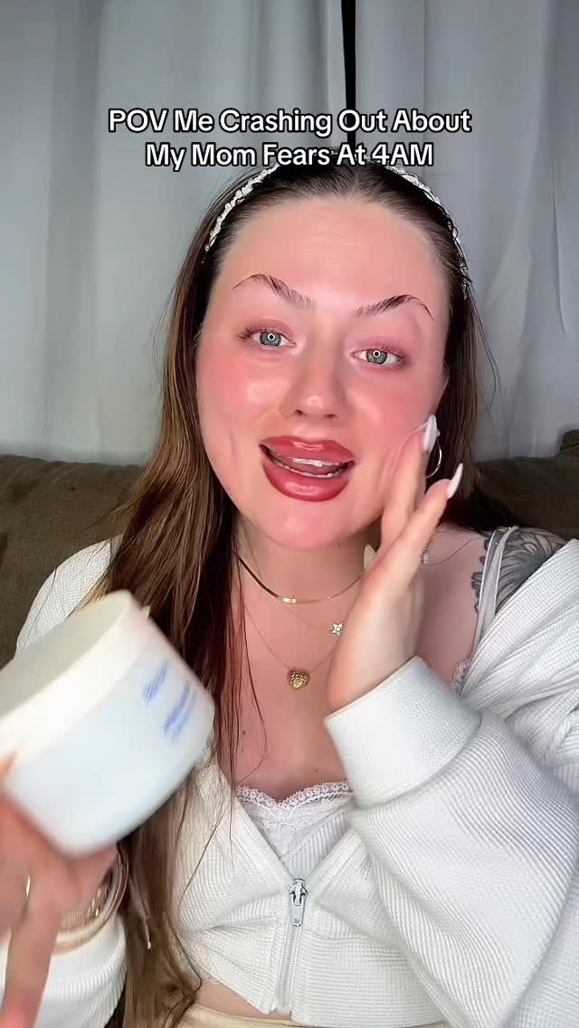 Instagram post by @kaelynjschneider for Nuorganic. Caption reads: [...] Growing Up #makeup #skincare #pov #mom #grwm....