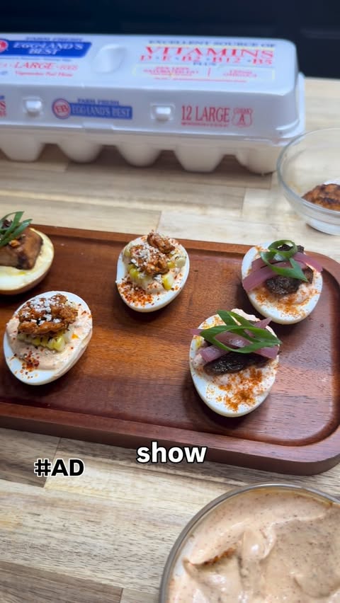 Instagram post by @cookingwithmrcooper for Eggland's Best. Caption reads: [...] four global flavors, all made with....