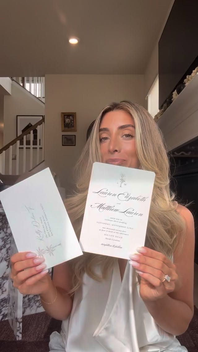 Instagram post by @laurenelizabeth for Minted. Caption reads: @laurenelizabeth added a few personal touches to....