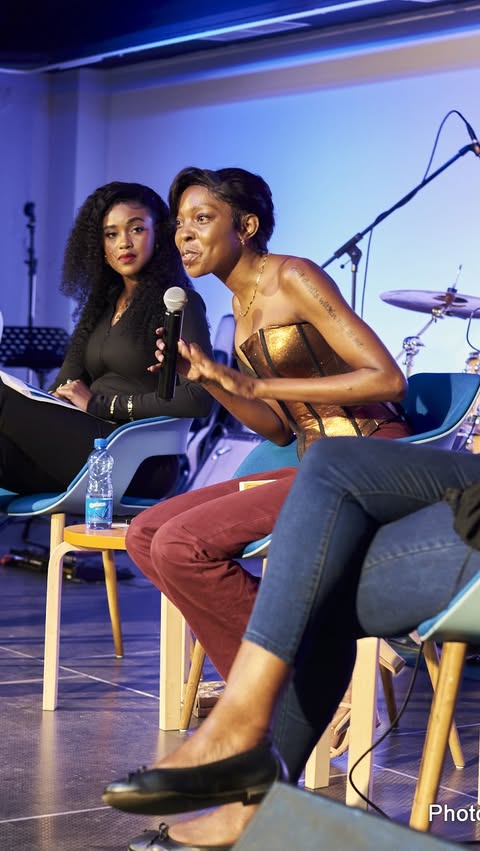 Instagram post by @anyikowoko for Goethe-Institut. Caption reads: [...] Podcast is proudly supported by....