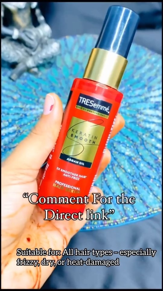 Instagram post by @sweet_nanak_sujji for TRESemmé. Caption reads: Comment "link" fizz free hair upto 48 hours & 72....