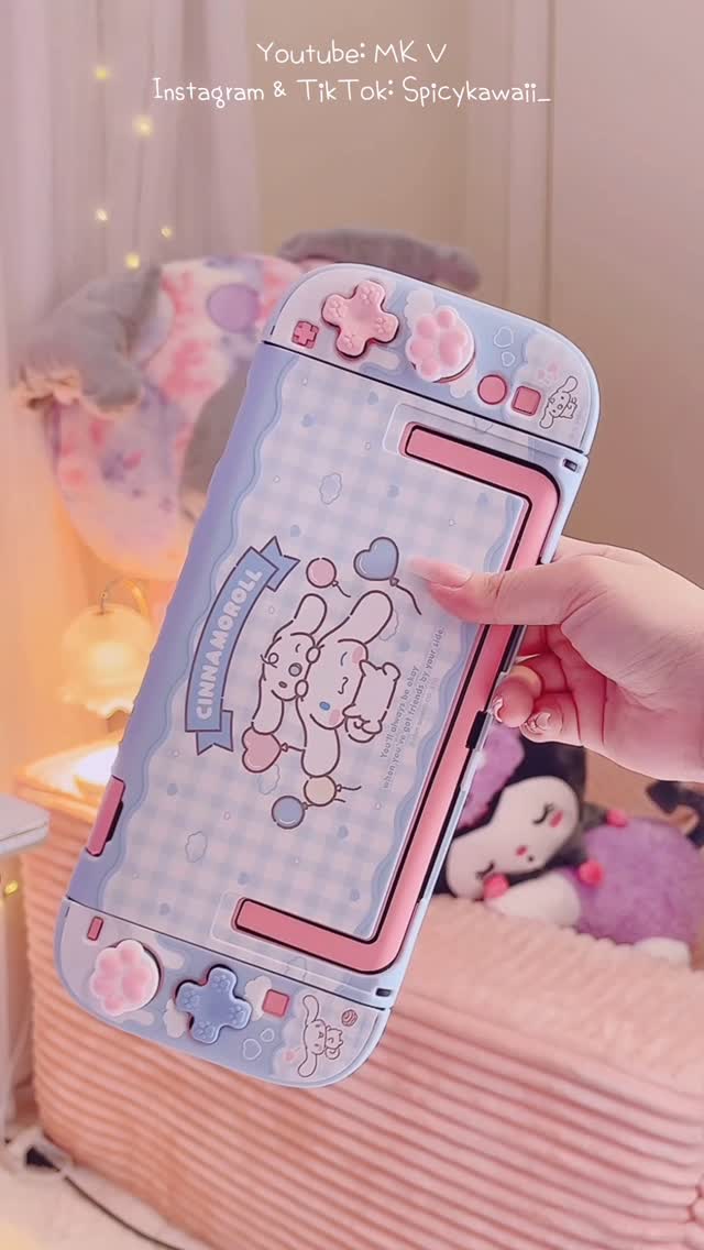 Instagram post by @spicykawaii_ for GeekShare. Caption reads: Very cute Cinnamoroll switch2 case!! ✨

Case from....