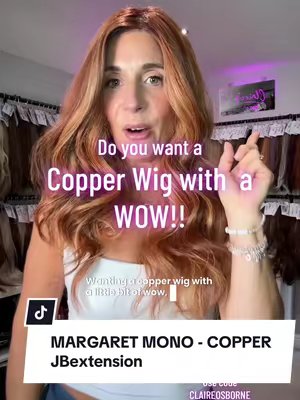 TikTok post by @claireossie for JBSelect4U. Caption reads: This wig is Margaret from @JBextension and she is....