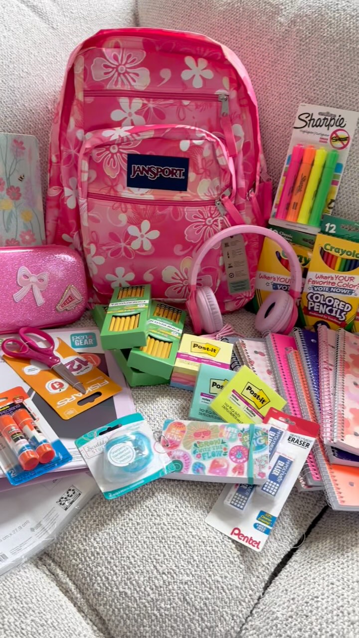 Instagram post by @lunchboxforbella for JanSport. Caption reads: Back to school supplies for my fourth....
