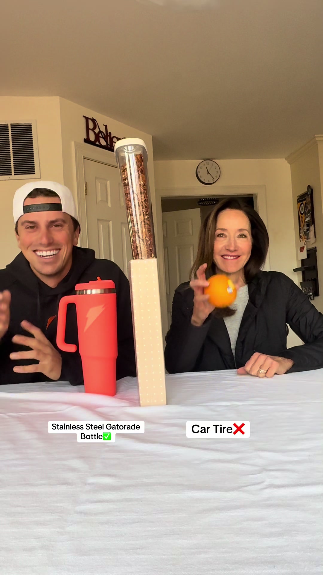 TikTok post by @jacksonolson_ for Gatorade. Caption reads: How do you guys like our makeshift barrier?😭....