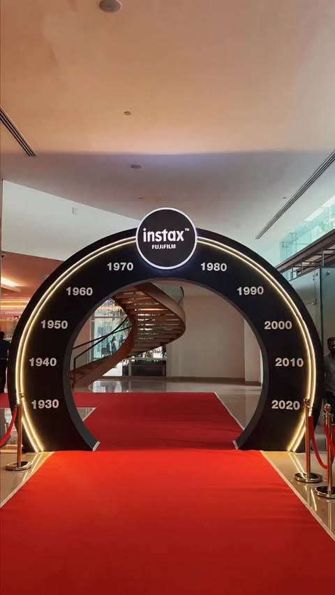 Instagram post by @malhotra_simran for Instax. Caption reads: [...] launches it, creators vibe with it 🎥....