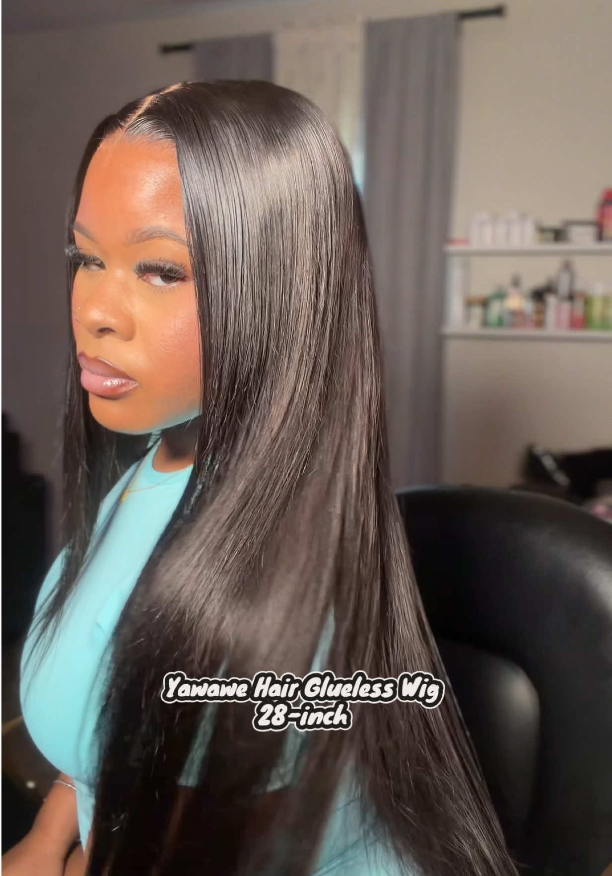 TikTok post by @a_shanti.n for YAWAWE. Caption reads: [...] $140??? 😍🤭 I’m inlove with this wig😫....