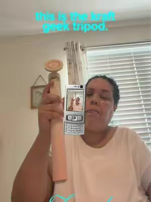 TikTok post by @nicholeadapts for KraftGeek. Caption reads: Kraft Geek Tripod, perfect for all! @KraftGeek....