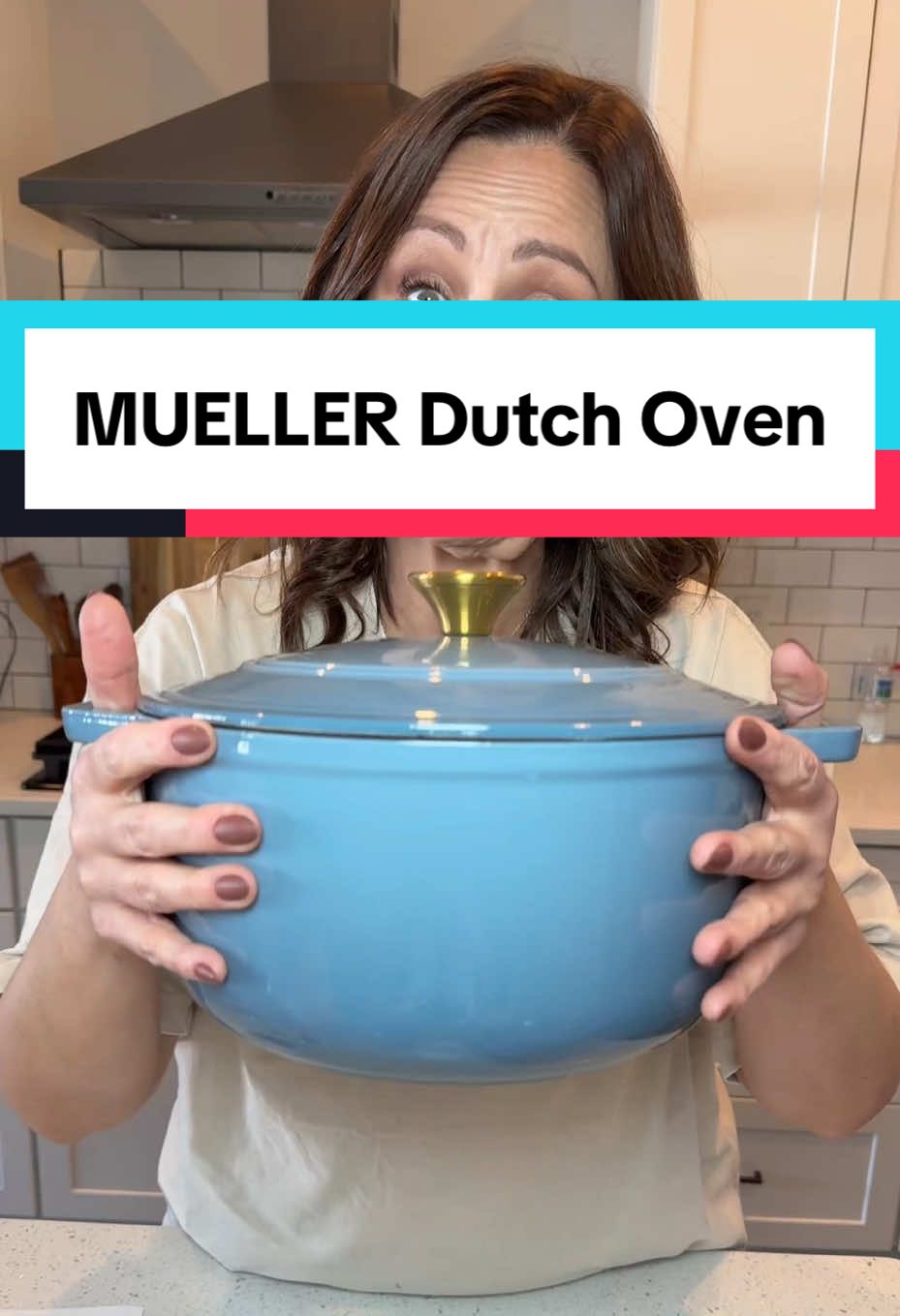 TikTok post by @tabithasbargainhub for Mueller Home. Caption reads: Here goes nothing! Starting this crazy Sourdough....
