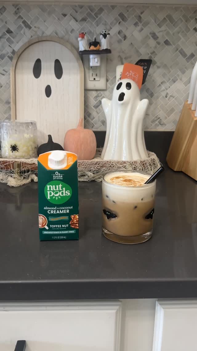 Instagram post by @dreaaa_perez11 for nutpods. Caption reads: Tried @nutpods' Toffee Nut creamer and I'm....