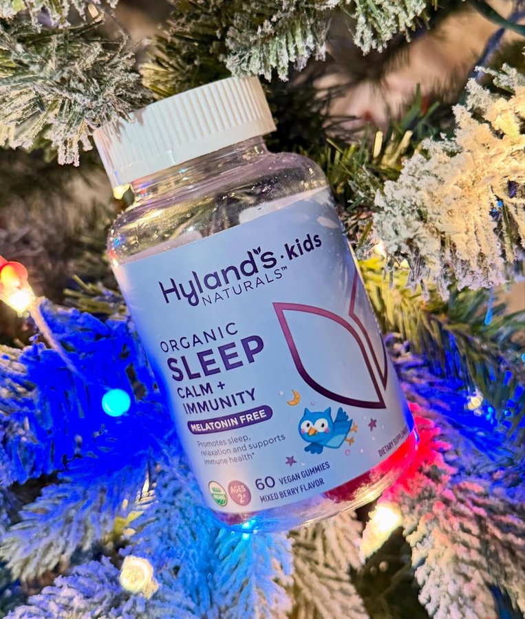 Instagram post by @lady_aleksa for Hyland's Naturals. Caption reads: [...] none melatonin gummies by @hylandsnaturals....