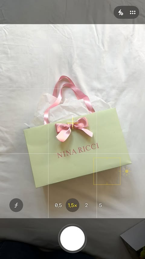 Instagram post by @stephanielbnn for NINA RICCI. Caption reads: trust the process 💐🤍✨🎀 @ninaricci #pr....