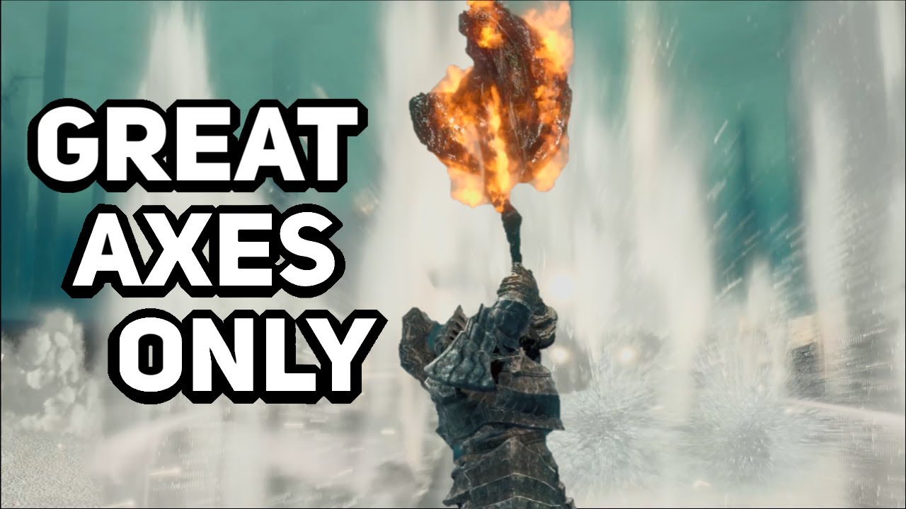 YouTube post by @TheBacklogs for Makeship. Caption reads: How To Beat DARK SOULS 1 With Only Great Axes.