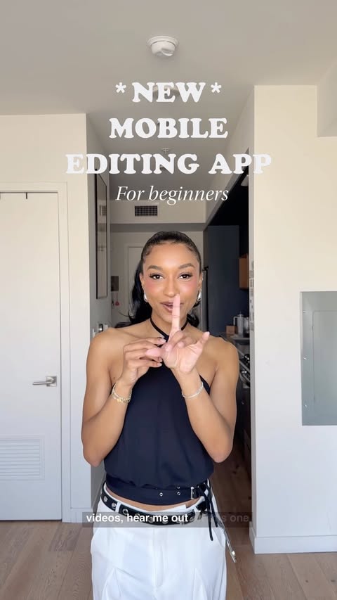 Instagram post by @amiahkailee for Adobe Video & Motion. Caption reads: In my mobile editing era with @adobevideo 💻➡️📱....