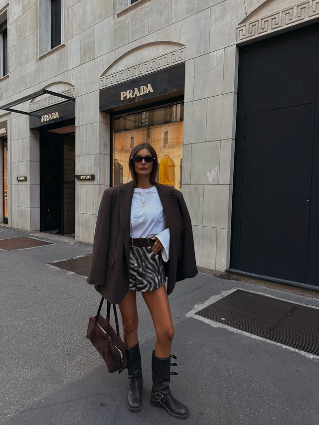 Instagram post by @valentina.brambilla for Lumina Fashion. Caption reads: This shorts 🦓❤️‍🔥 @lumina_fashion_official ad*....