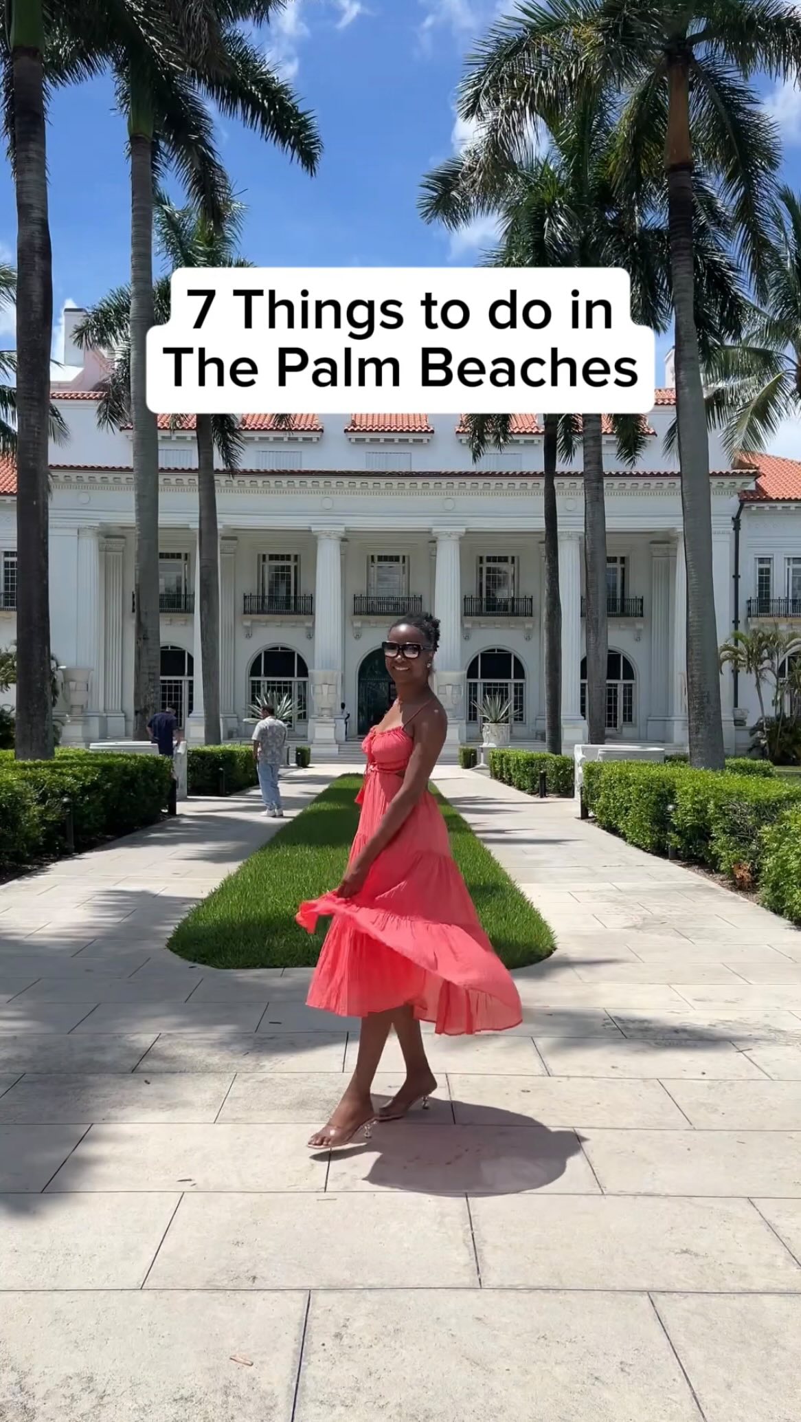Instagram post by @miamidatenite for The Palm Beaches. Caption reads: 7 Things to do in @palmbeachesfl🏖️

1.  Tour the....