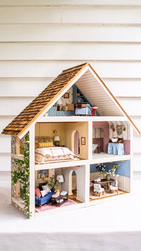 Instagram post by @genevavanderzeil for Lulu and Georgia. Caption reads: @luluandgeorgia x @heidicaillierdesign dollhouse....