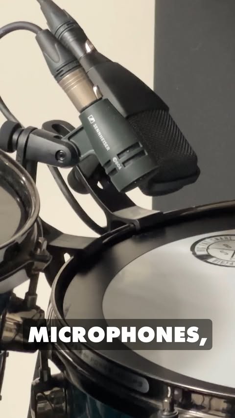 Instagram post by @audiouniversity for Sennheiser. Caption reads: [...] mic in the studio is so important.....