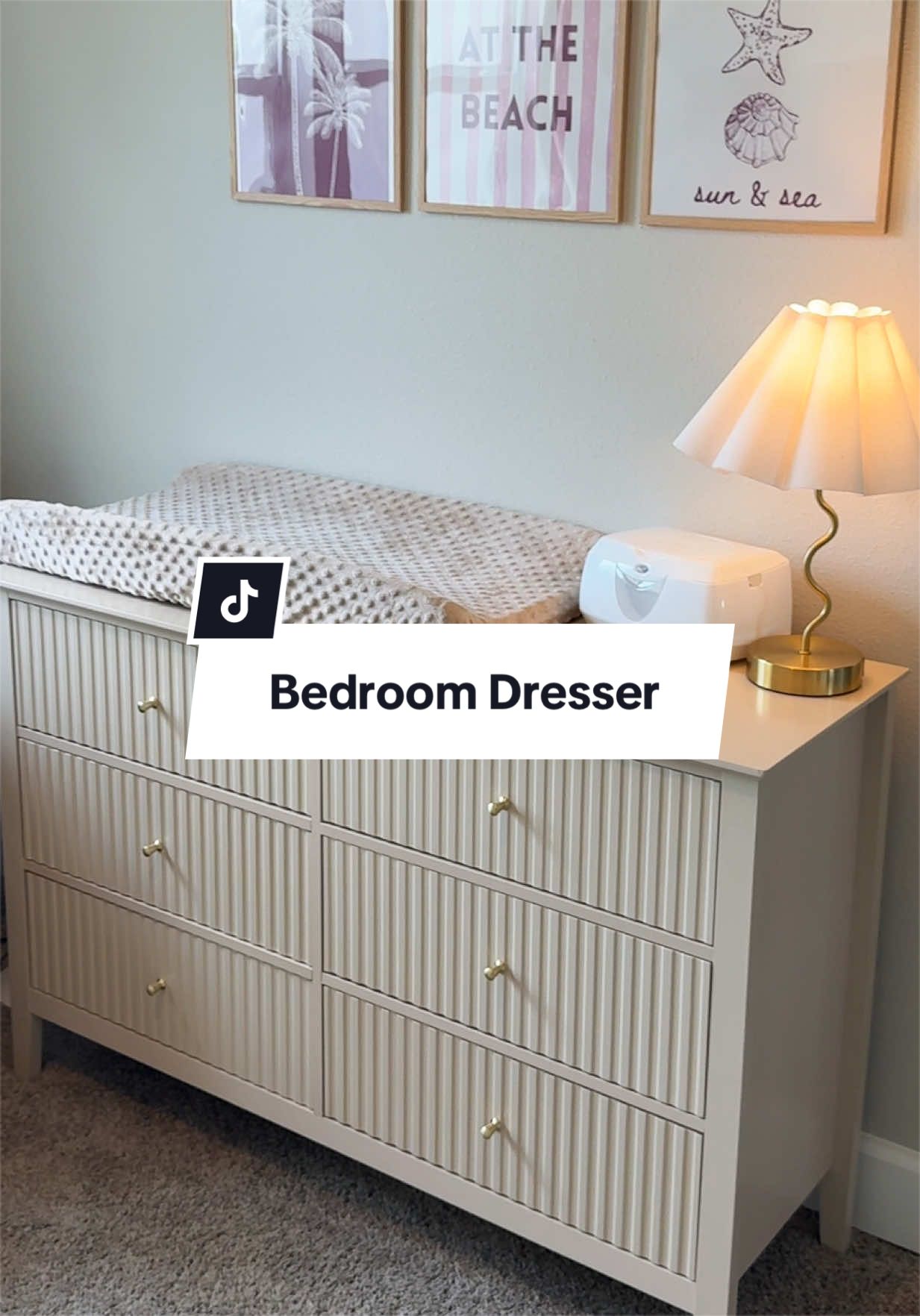 TikTok post by @reallaurakay for Royalcraft. Caption reads: [...] #6drawerdresser #dressermakeover @Royalcraft....