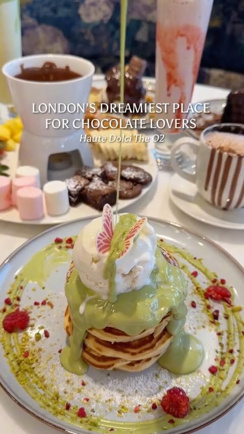 Instagram post by @volga_londonstories for HAUTE DOLCI. Caption reads: [...] of London’s most viral dessert spots…....