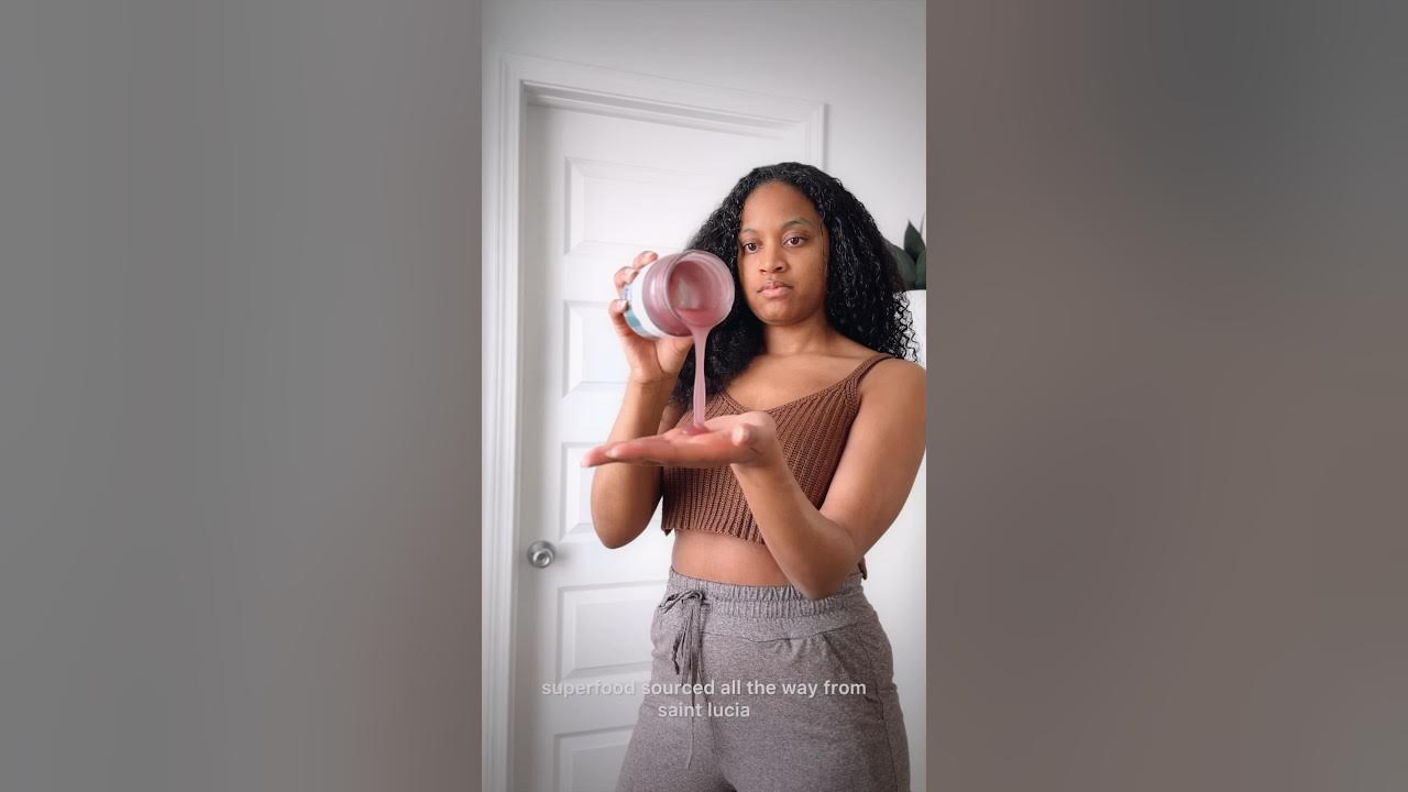 YouTube post by @ShawntasWay for Herbal Vineyards. Caption reads: this purple sea moss made my hair so soft 🤍☁️....