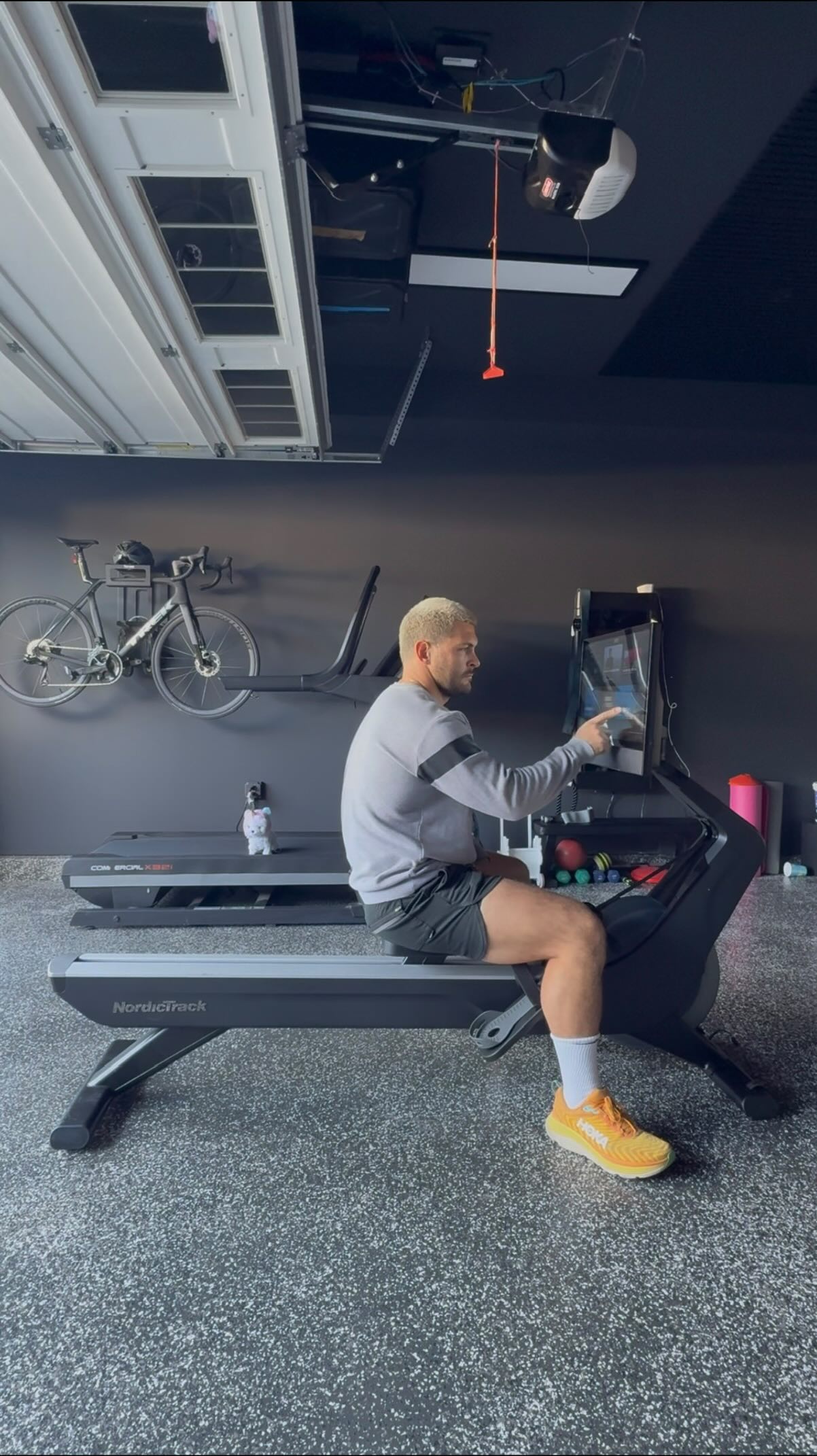 Instagram post by @brock for NordicTrack. Caption reads: New chapter, new focused time to show up for....