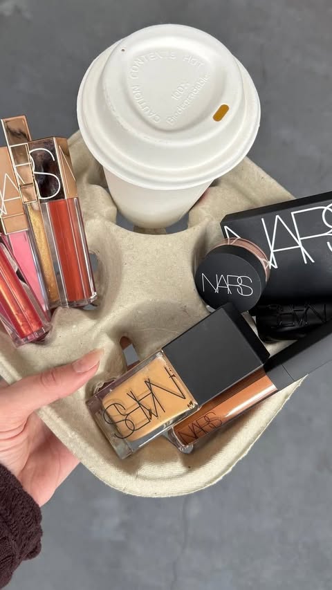 Instagram post by @yonatbll for NARS Cosmetics. Caption reads: The new afterglow lip balms are 🔥 @narsissist....