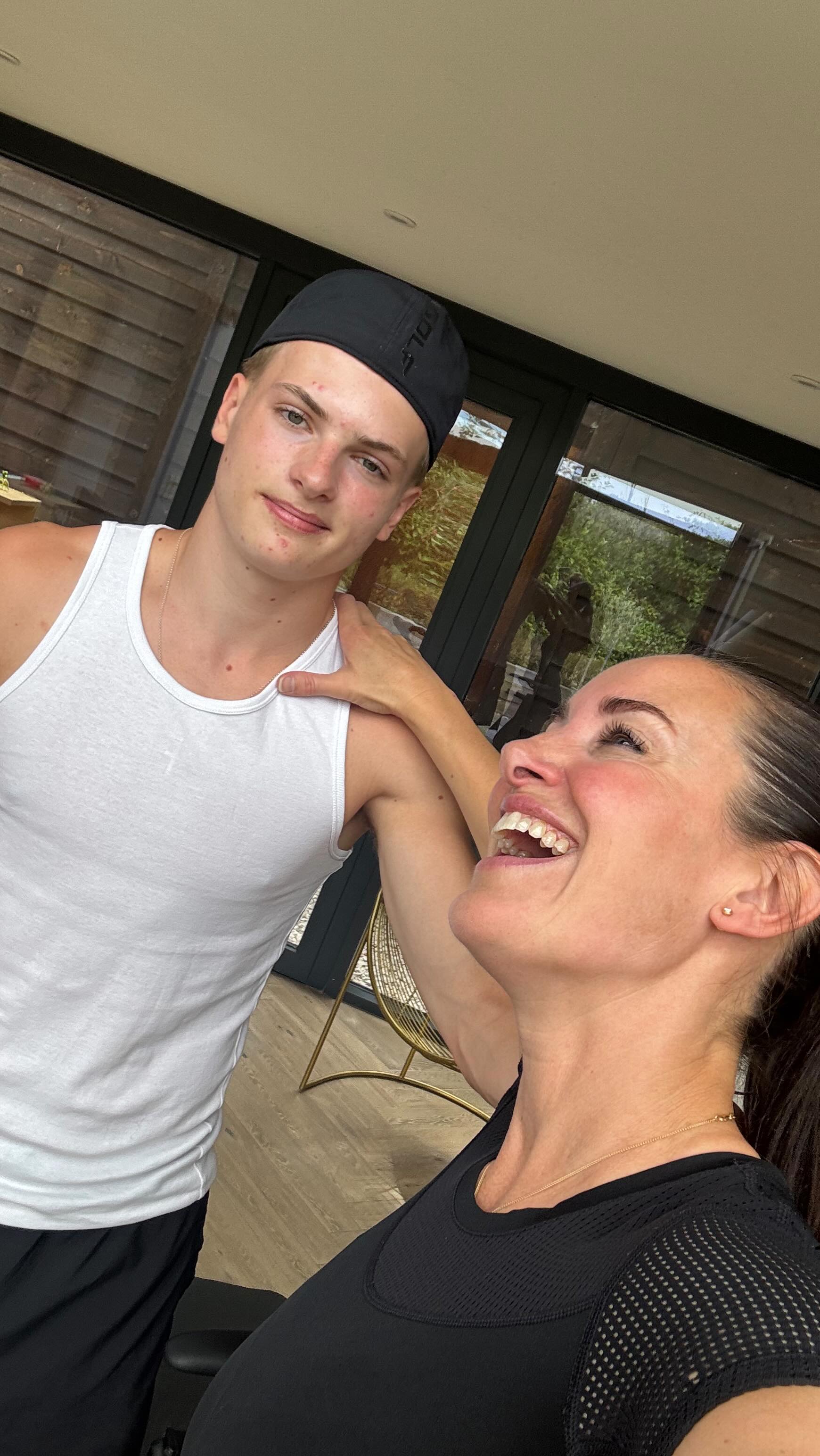 Instagram post by @gallacherkirsty for Kinetica Sports. Caption reads: My eldest, Oscar showing me how it’s done! 💪🏼....