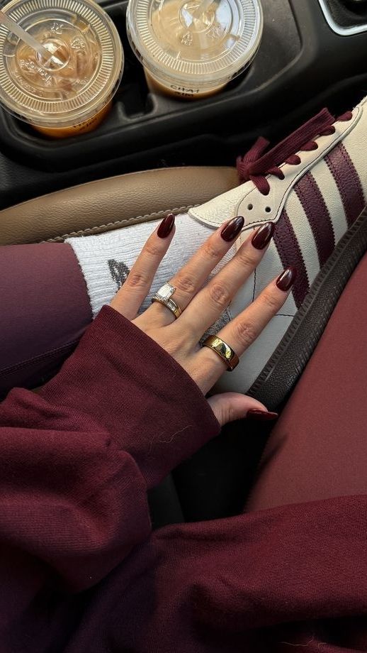 Instagram post by @theroguepinky for Madam Glam. Caption reads: fall swirly vibes via @theroguepinky....