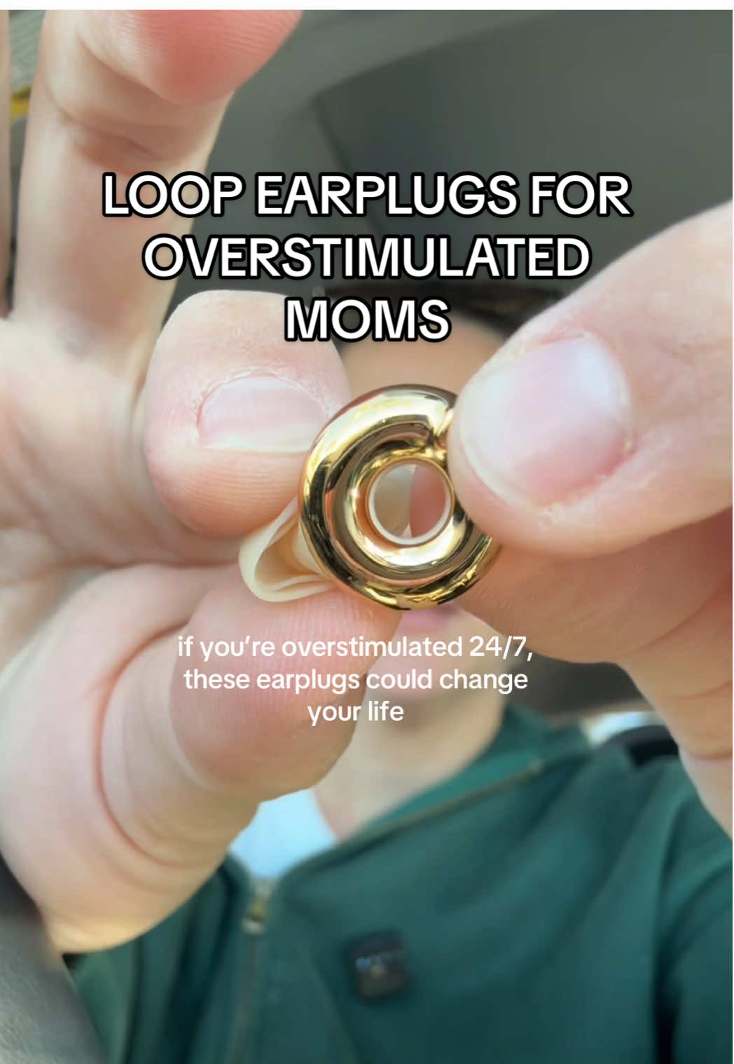 TikTok post by @the.florida.sahm for Loop Earplugs. Caption reads: [...] with sensory issues, these loop earplugs....