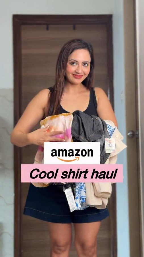 Instagram post by @garimasgoodlife for Amazon Fashion. Caption reads: I loved these shirts from Amazon. You will love....