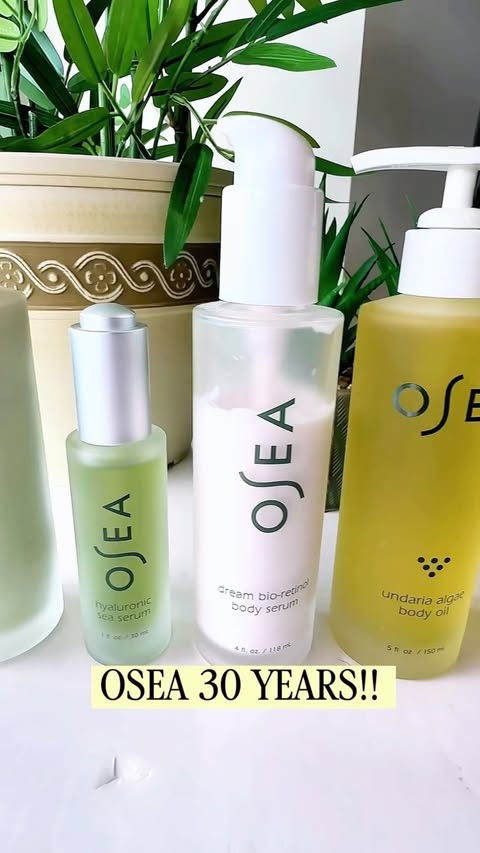 Instagram post by @thebestfacebeautyblog for OSEA. Caption reads: [...] 𝐓𝐇𝐄𝐒𝐄 𝐀𝐑𝐄 𝐓𝐇𝐄 𝐈𝐂𝐎𝐍𝐒. 🏆....