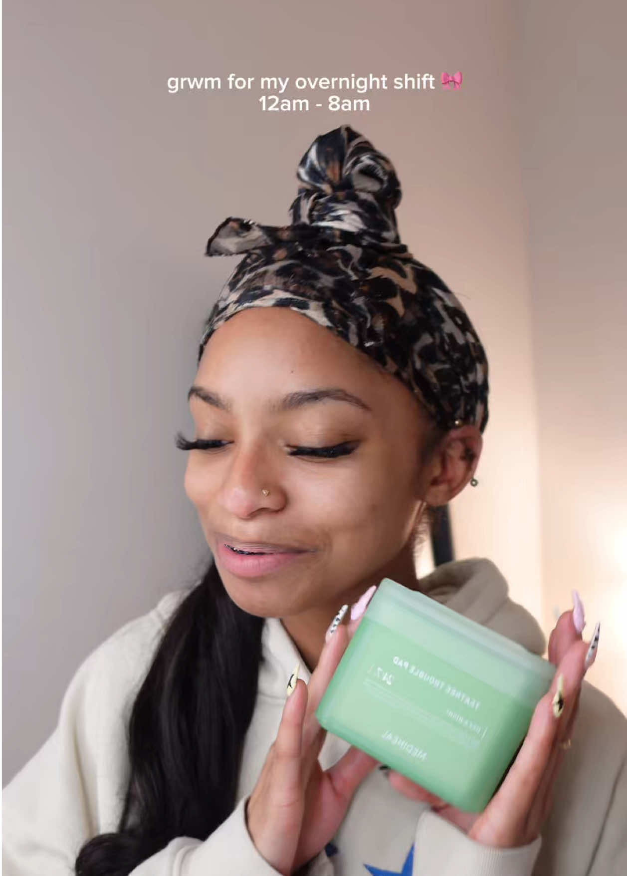 TikTok post by @cierabrejaa for Good Molecules. Caption reads: sleep is a foreign concept to me 🫩....