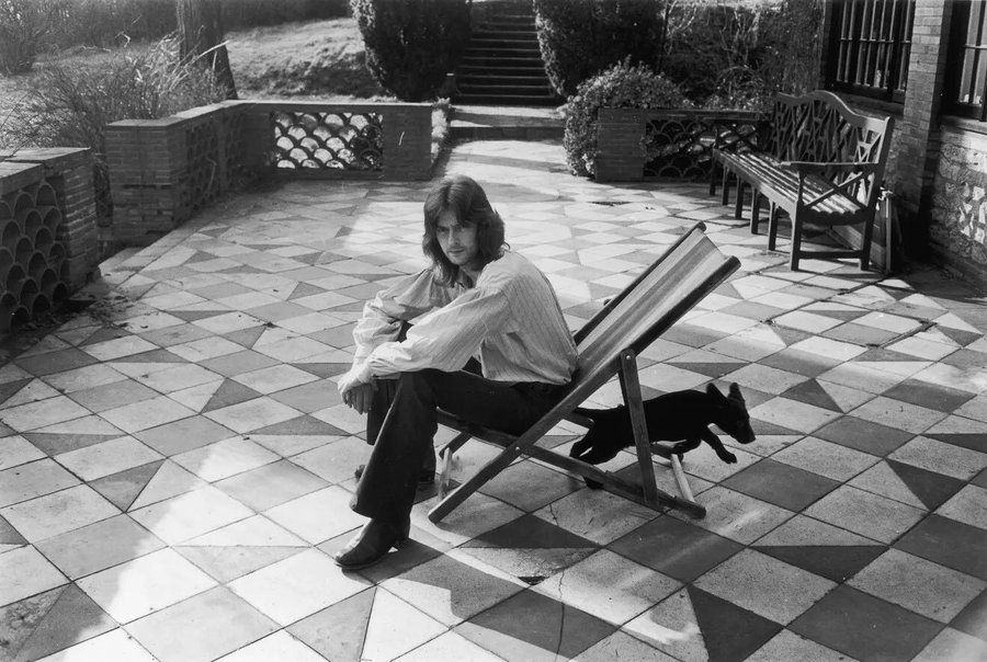 Instagram post by @ericclapton for Getty Images. Caption reads: A photo of Eric taken at his home in Ewhurst,....